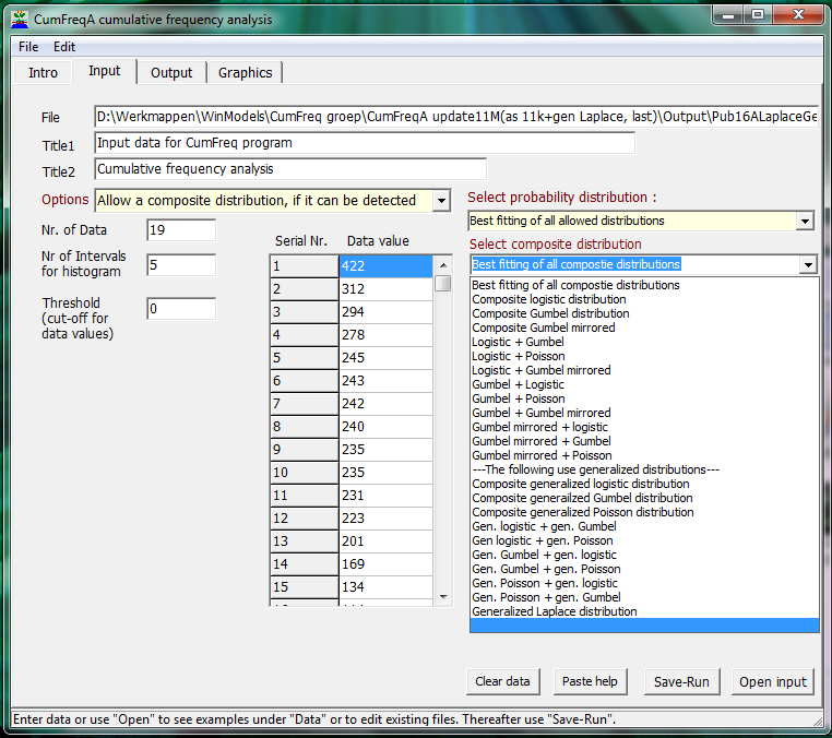 composite probability
       distributions