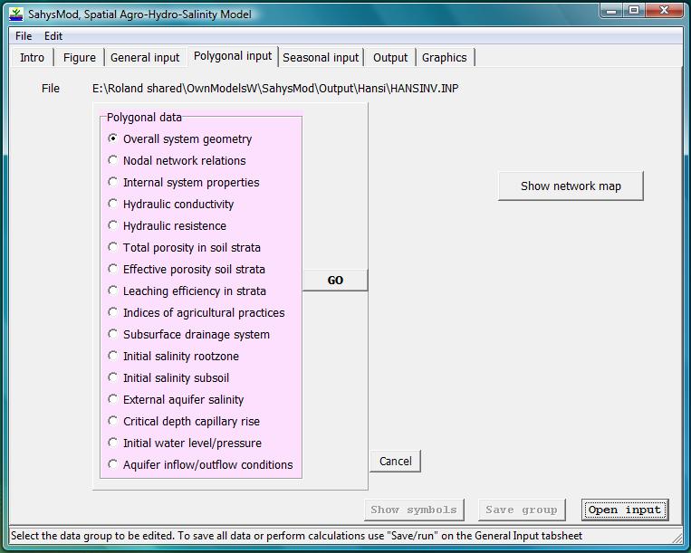 input to soil salnity
      model